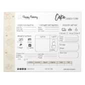 Bestellformular Logo für Kleinbäckerei Notizblock (Vorderseite)