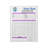 Bestellformular Notizblock (Rotiert)
