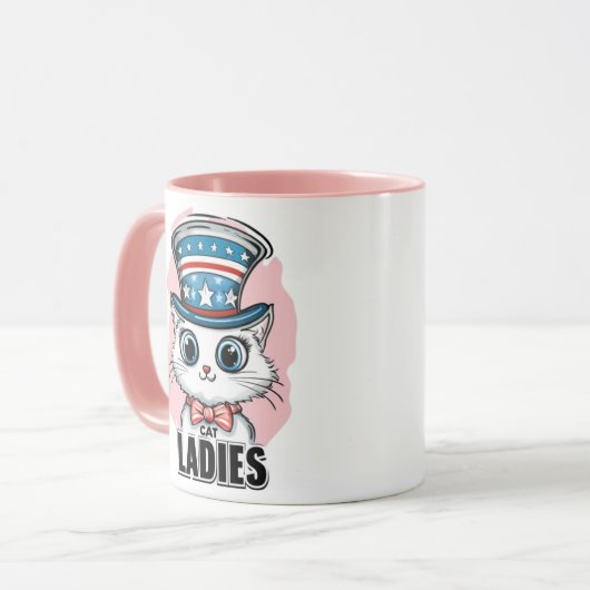 Bestelling Cat Lady for Kamala in Uncle Sam Tasse (Vorderseite Links)