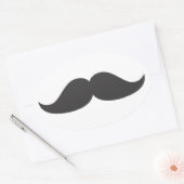 Bestelling Mustache Gift Stach Humor Stachin Fun Ovaler Aufkleber (Umschlag)