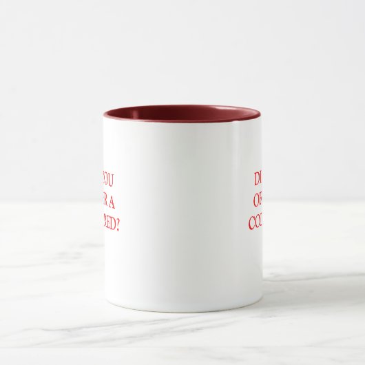 BESTELLTEN SIE EIN CODE-ROT? TASSE (Zentrum)