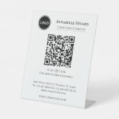 Bestellung Buchung QR-Code Beruflich Sockelschild (Vorderseite)