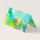 Bestellung Danke, dass Sie Aquarellfarben grün gek Visitenkarten (Rückseite)