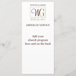 Bestellung des Logos für die Hochzeitserie Programm