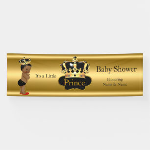 Bestellung Prinz Baby Shower Rot Schwarz Gold Ethn Banner