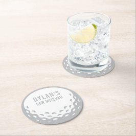 BESTELLUNG Special Event Golf Bar mitzvah Runder Pappuntersetzer