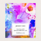 Bestellung Vielen Dank, dass Sie Aquarell farbig u Visitenkarten (Innenseite Aufgefaltet)