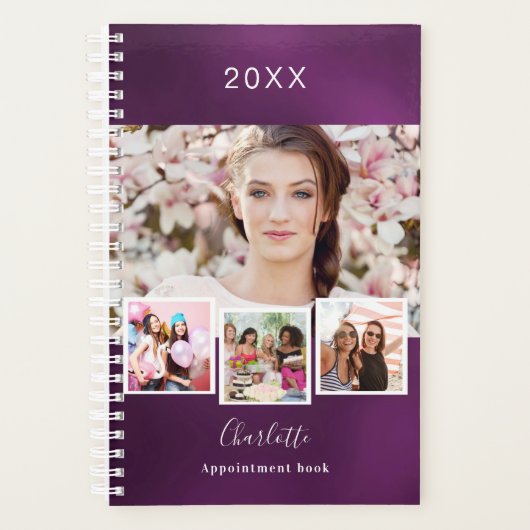 Bestellung von lila Fotos 2026 Planer (Vorderseite)