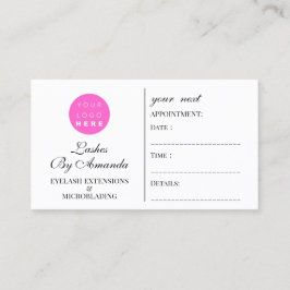 Bestellungskarte Makeup Artist Logo Schwarz-weiß Terminkarte