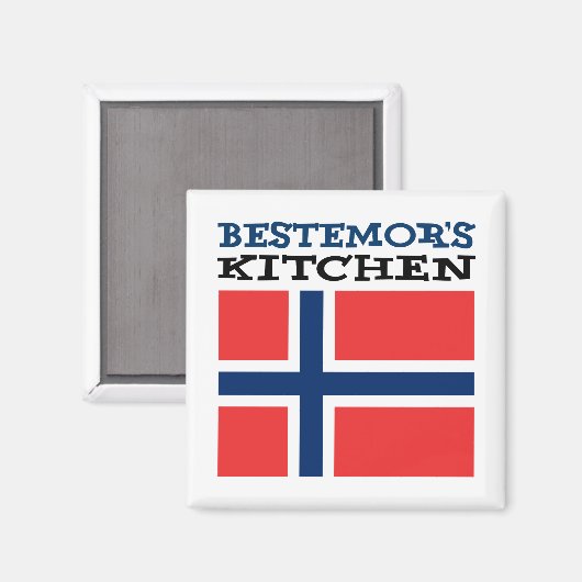 Bestemors Küchen-norwegischer Großmutter-Magnet Magnet (Vorderseite/Rückseite)