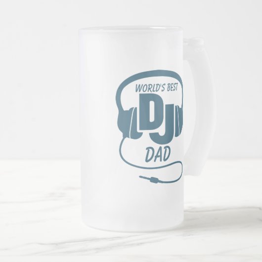 Besten blaue Bier-Tasse das DJ-Vatis der Welt Mattglas Bierglas (VorderseiteRechts)