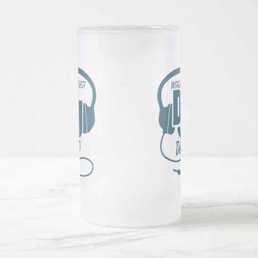 Besten blaue Bier-Tasse das DJ-Vatis der Welt Mattglas Bierglas (Mittel)