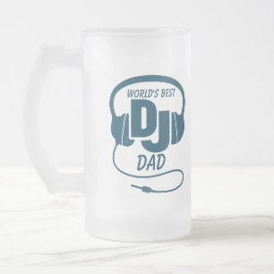 Besten blaue Bier-Tasse das DJ-Vatis der Welt Mattglas Bierglas