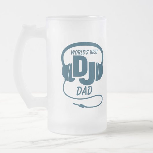 Besten blaue Bier-Tasse das DJ-Vatis der Welt Mattglas Bierglas (Links)