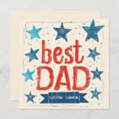 Besten Vater personalisieren Feiertagskarte (Vorne/Hinten)