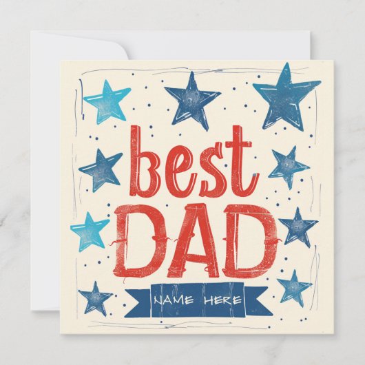 Besten Vater personalisieren Feiertagskarte (Vorderseite)