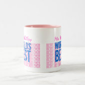Bester 3. Klasse Lehrer Blue Pink Zweifarbige Tasse (Mittel)