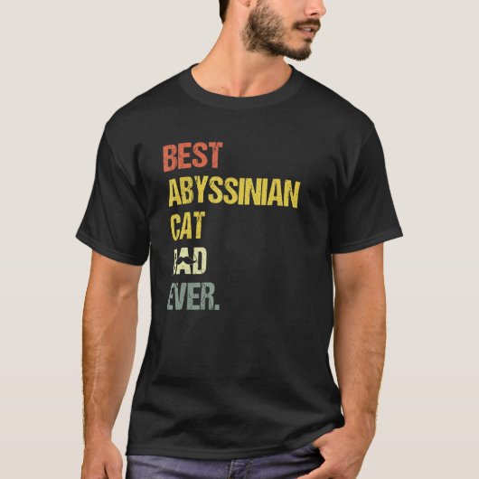 Bester Abessinier-Katzendaddy Katze T-Shirt (Vorderseite)