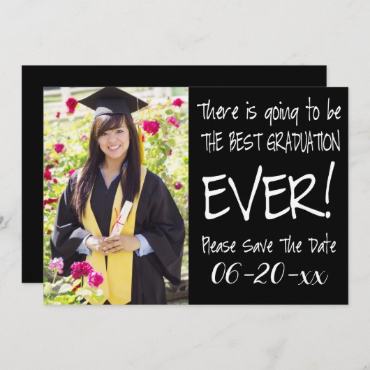 Bester Abschluss Save the Date Foto Modernes Schwa (Vorne/Hinten)