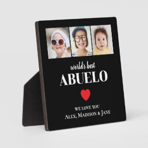 Bester Abuelo der Welt Wir lieben dich 3 Kinder Fo Fotoplatte