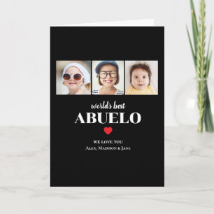 Bester Abuelo der Welt Wir lieben dich 3 Kinder Fo Karte
