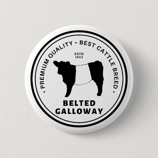 Bester Abzeichen für die Rasse Belted Galloway Rin Button (Vorderseite)