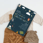 Bester Adventure Boy Navy Baby Shower Gold Folieneinladung