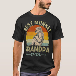 Bester Affe Opa Ever Retro Affe Grafik Vatertag T-Shirt