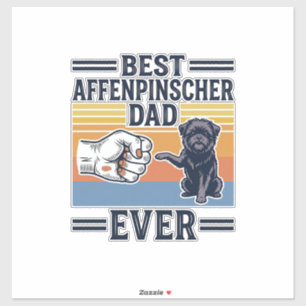 Bester Affenpinscher-Vater Aller Zeiten Vintage-Hu Aufkleber