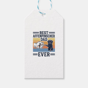 Bester Affenpinscher-Vater Aller Zeiten Vintage-Hu Geschenkanhänger