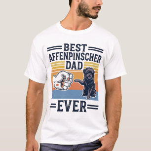 Bester Affenpinscher-Vater überhaupt Vintage-Hund- T-Shirt