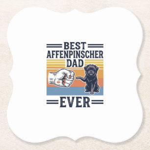 Bester Affenpinscher-Vater überhaupt Vintage-Hund- Untersetzer