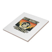 Bester Affenvater Aller Zeiten Vintage-Affenvater- Fliese (Seite)