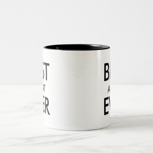 Bester Agent je | Office-Geschenk zum Personalisie Zweifarbige Tasse (Mittel)