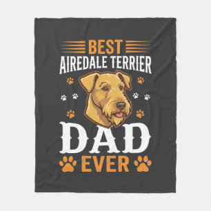 Bester Airedale-Terrier-Vater überhaupt Hundeliebh Fleecedecke