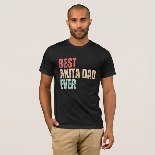 Bester Akita Vater je Fynny T-Shirt (Vorne ganz)