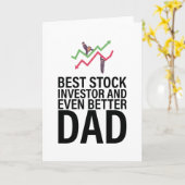 Bester Aktieninvestor und noch besser Papa Karte (Gelbe Blume)