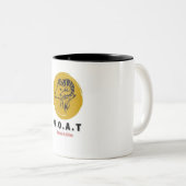 Bester aller Time GOAT Design T - Shirt Zweifarbige Tasse (VorderseiteRechts)