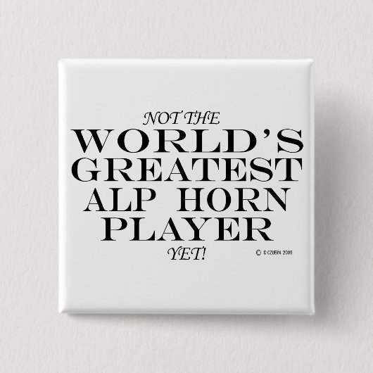 Bester Alp Horn Player Button (Vorderseite)