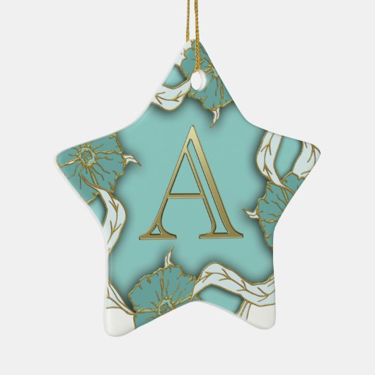 Bester Alphabet Letter Initial Monogram Background Keramikornament (Rechts)