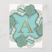 Bester Alphabet Letter Initial Monogram Background Postkarte (Vorderseite)