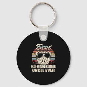 Bester älterer englischer Bulldog-Onkel je Fun-Ges Schlüsselanhänger