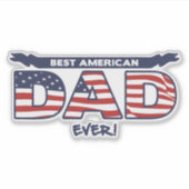 Bester American Dad Ever Aufkleber (Vorderseite)