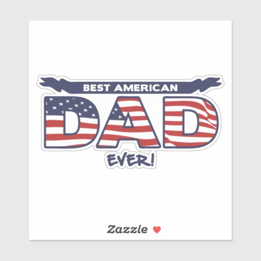 Bester American Dad Ever Aufkleber (Blatt)