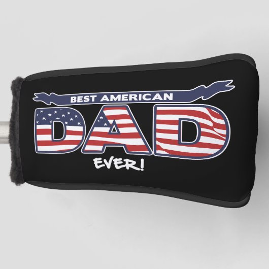 Bester American Dad Ever Golf Headcover (Vorderseite)