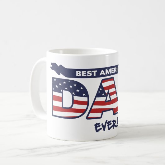 Bester American Dad Ever Kaffeetasse (Vorderseite Links)