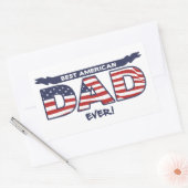 Bester American Dad Ever Rechteckiger Aufkleber (Umschlag)