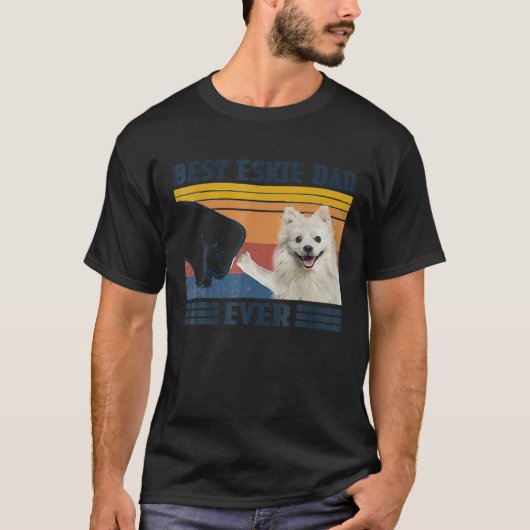 Bester amerikanischer Eskimo Vater Ever Funny Dog T-Shirt (Vorderseite)