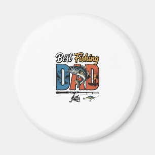 Bester Angelnden Vater Vintage Gravur Shirt Design Magnet