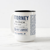 Bester Anwalt Geschenk Zweifarbige Tasse (Vorderseite Links)